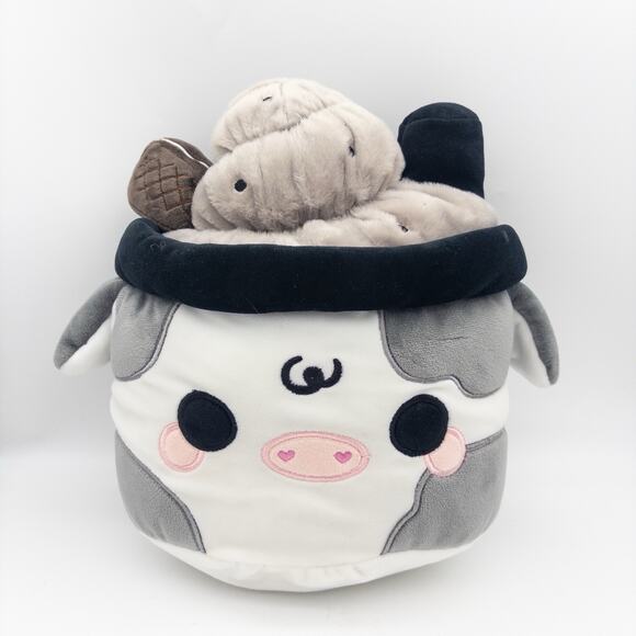 MOO SHAKES SERIES 1 BLACK SESAME MOOSHAKE Cuddle Barn Kawaii 11” Plush - Picture 1 of 6